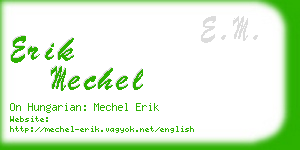 erik mechel business card